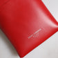 Red Leather Purse Phone Sling Crossbody Neck Strap Bag