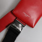 Red Calfskin Logo Purse Phone Belt Waist Bag