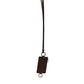 Brown Calf Leather Lanyard Logo Card Holder Wallet