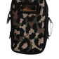 Multicolor Leopard Jacquard Logo Plaque Neck Strap Bag