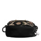 Multicolor Leopard Jacquard Logo Plaque Neck Strap Bag