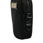 Black Nylon Leather Logo Plaque Crossbody Sling Bag