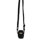Black Nylon Leather Logo Plaque Crossbody Sling Bag