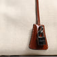 Beige Brown Cotton Leather Duffle Shoulder Bag