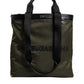 Military Green Nylon Shoulder Strap Tote Bag