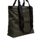 Military Green Nylon Shoulder Strap Tote Bag
