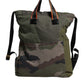Military Green Patchwork Rucksack Backpack Bag