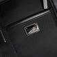 Black Leather Document Briefcase Top Handle Bag