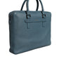 Blue Logo Double Handle Messenger Briefcase Bag