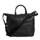 Black Calfskin Leather Hand Shoulder Duffle Bag