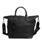 Black Calfskin Leather Hand Shoulder Duffle Bag