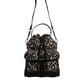 Multicolor Leopard Cotton Shoulder Bucket Bag