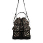 Multicolor Leopard Cotton Shoulder Bucket Bag