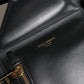 Black Logo Leather Belt Waist Shoulder Men Crossbody Bag