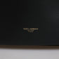 Black DG Leather Logo Print Travel Back Pack Bag