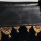 Black Floral Jacquard Handbag Shoulder Tote Bag