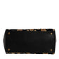 Black Floral Jacquard Handbag Shoulder Tote Bag