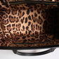 Multicolor Leather Brocade Velvet Travel Duffle Tote Bag