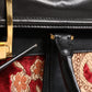 Multicolor Leather Brocade Velvet Travel Duffle Tote Bag