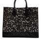 Multicolor Leopard Shopping Tote Shoulder Bag