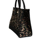 Multicolor Leopard Shopping Tote Shoulder Bag