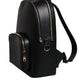 Black DG Leather Logo Print Travel Back Pack Bag