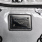 Polyester Gray Black DG Logo Plaque Backpack Bag