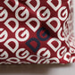 Red White DG Logo Print Nylon Travel Backpack Bag
