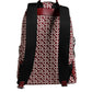 Red White DG Logo Print Nylon Travel Backpack Bag