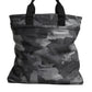 Black Camouflage Shoulder Strap Logo Plaque Bag