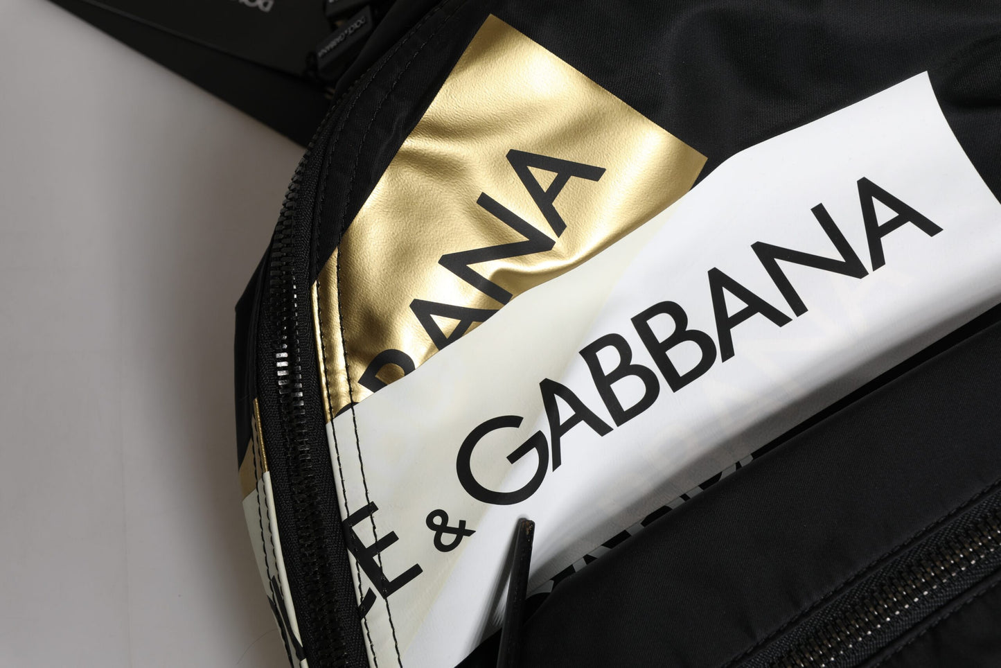 Black Logo Tape Polyamide School Travel Backpack Bag