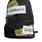 Black Logo Tape Polyamide School Travel Backpack Bag