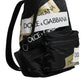 Black Logo Tape Polyamide School Travel Backpack Bag