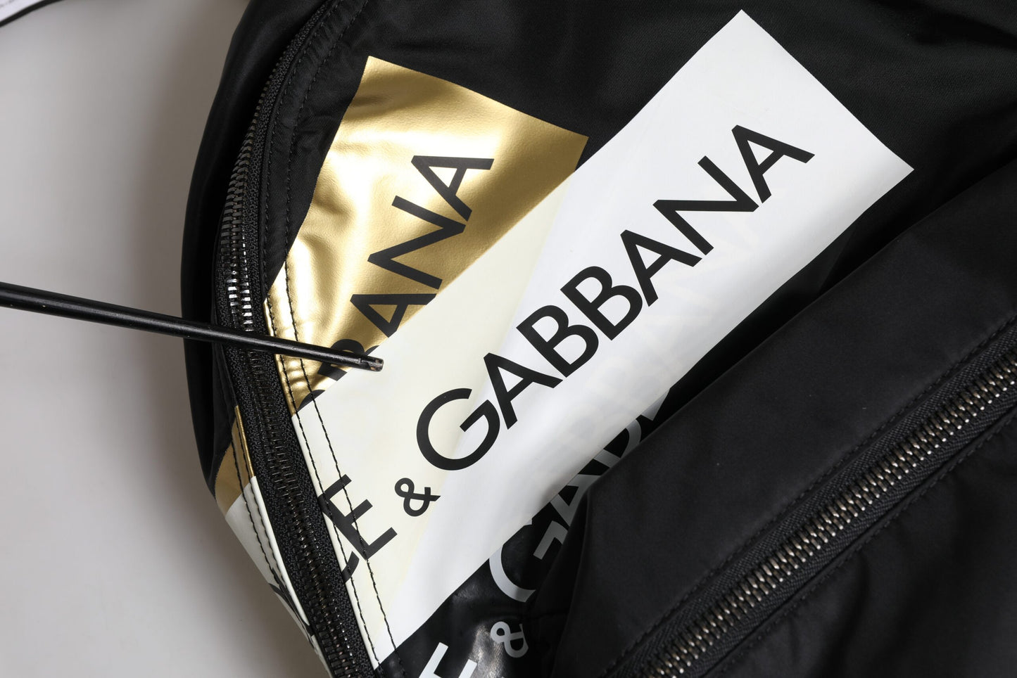 Black Logo Tape Polyamide School Travel Backpack Bag