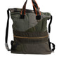 Military Green Patchwork Rucksack Backpack Bag