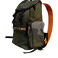 Military Green Patchwork Travel Backpack Bag