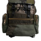 Military Green Patchwork Travel Backpack Bag
