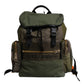 Military Green Patchwork Travel Backpack Bag