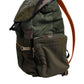 Military Green Patchwork Travel Backpack Bag