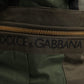 Military Green Patchwork Travel Backpack Bag
