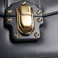 Black Calfskin Leather Shoulder Strap Bag