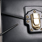 Black Calfskin Leather Shoulder Strap Bag