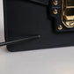 Black Calfskin Leather Shoulder Strap Bag