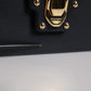 Black Calfskin Leather Shoulder Strap Bag
