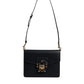 Black Calfskin Leather Shoulder Strap Bag