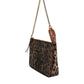 Brown Leopard Leather Shoulder Chain Strap Bag