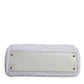 White Rafia Leather Top Handle Crossbody Bag