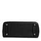 Black Calf Leather Logo Plaque Shoulder Handbag Bag