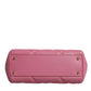 Pink Leather Sicily Logo Shoulder Satchel Bag