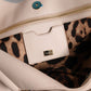 Light Pink Deer Leather Logo Plaque Tote Top Handle Bag